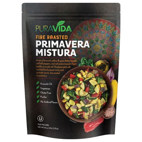 pura vida primavera mistura 您可在 MyFitnessPal 找到 Fire Roasted Primavera Mistura (gram weight) 以及超過 2,000,000 種其他食物的卡路里、碳水化合物與營養成分